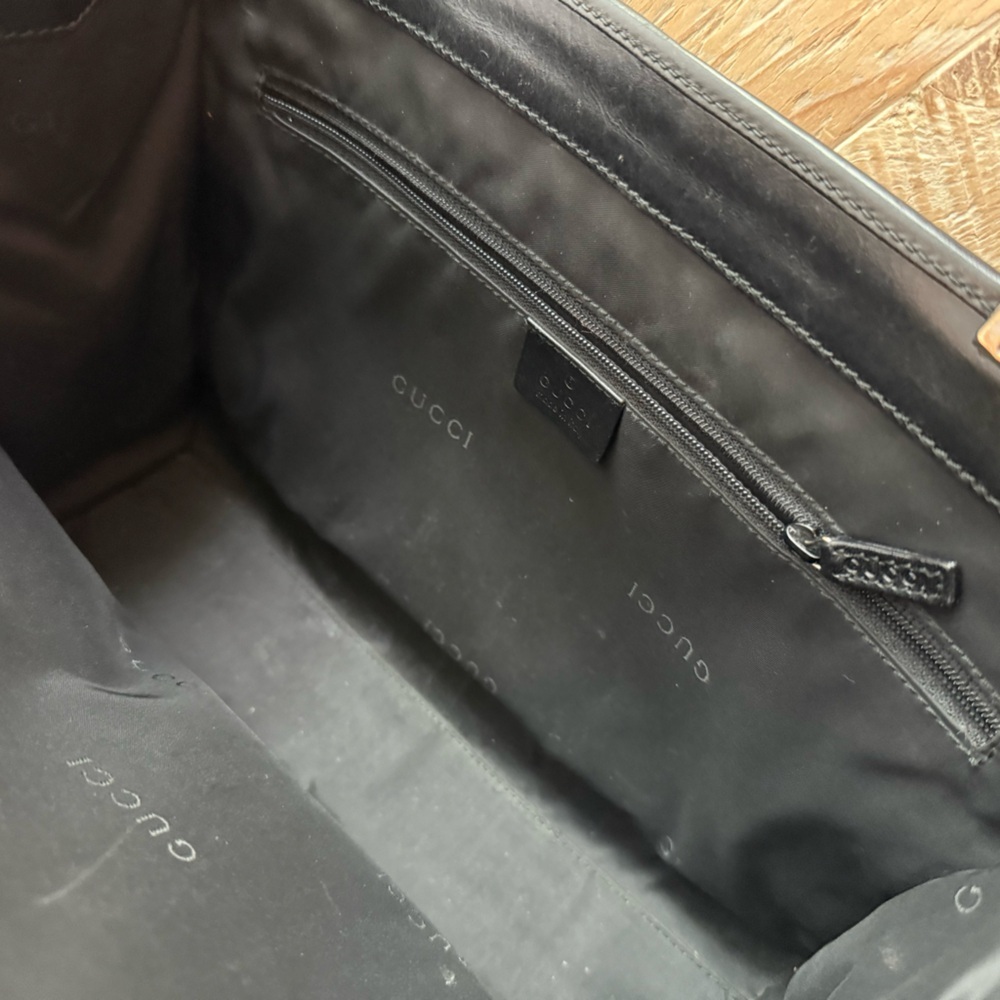 Gucci Black Canvas Jackie Small Tote with Silver Accents - Picture 10 of 13